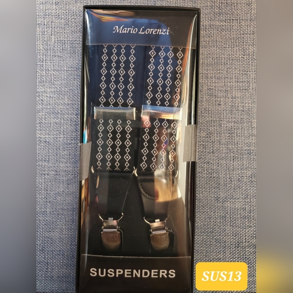 Men's Suspenders By Mario Lorenzi - Brand New With Tags - (SUS - 12 - 13) - Picture 2 of 2